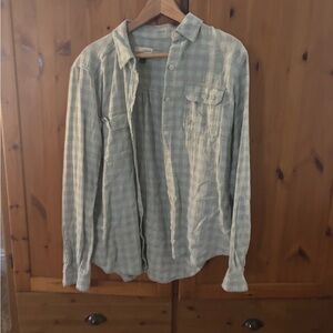 Women’s Blue and Grey Plaid Shirt